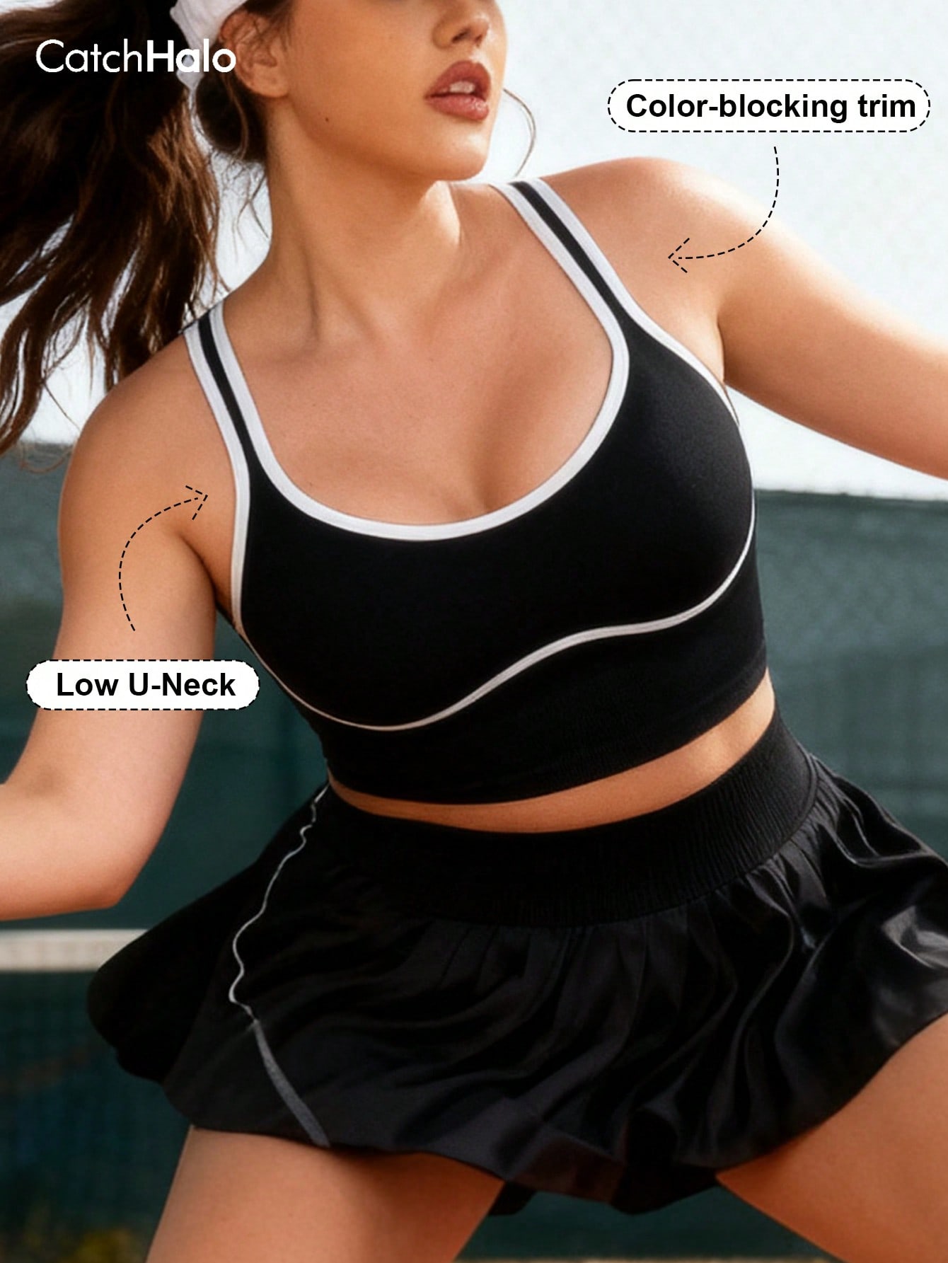 Yoga Fitness Plus - حمالة صدر نسائية بمقاسات كبيرة بدون