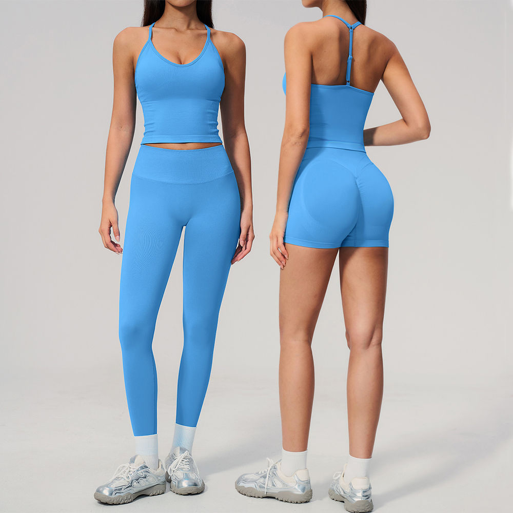 Yoga Fitness Zumba - طقم يوجا نسائي من قطعتين بدون